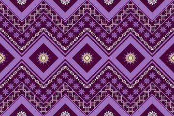 Geometric ethnic traditional art pattern.ikat embroidery style.Design for background,wallpaper,clothing,wrapping,fabric,element.