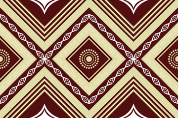 Geometric ethnic traditional art pattern.ikat embroidery style.Design for background,wallpaper,clothing,wrapping,fabric,element.