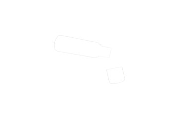 Blank Pen drive Mock up Design with transparent Background 