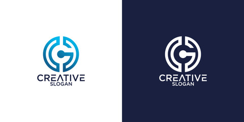letter g abstract logo vector design