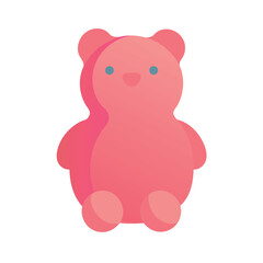Naklejka premium Soft Color Gummy Bear with Subtle Gloss Finish