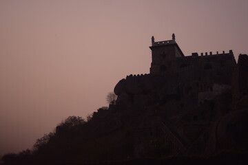 Obraz premium Golconda Fort Minarets with Hyderabad City View