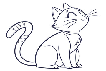 Calm Companion: Sitting Cat Outline