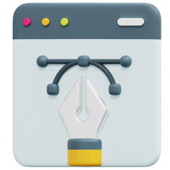 Designer circle concept Icon with background