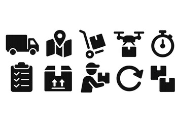 Logistics & Delivery Icon Set