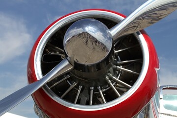 vintage airplane engine