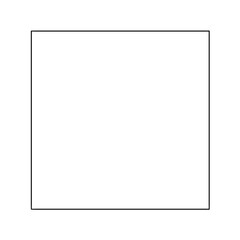 Black thin line square frame element..