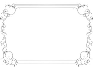 elegant vintage border and frame illustration
