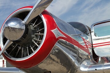 vintage airplane engine