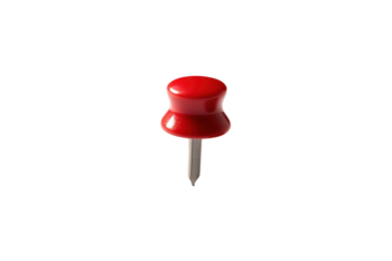 Red Push Pin for Office Use with Transparent Background Ideal for Bulletin Board and Labeling