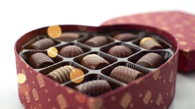 chocolate candies in box