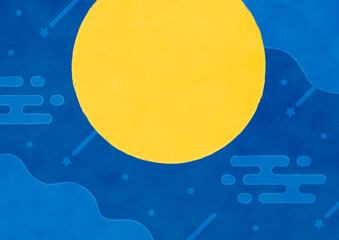 秋のお月見、十五夜の背景イラスト