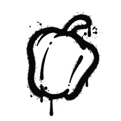 Graffiti Spray paprika on isolated white background