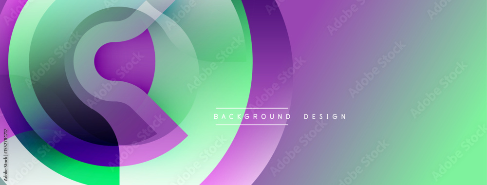 Poster abstract vibrant layers create flowing gradient effect. modern design, smooth transitions, purple gr