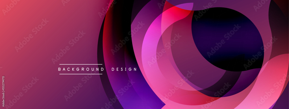 Aufkleber Abstract gradient background. Overlapping circles create dynamic visual effect. Modern design suitable for banners, presentations.