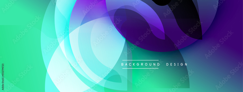 Poster Abstract fluid shapes, vibrant colors blend. Gradient background creates dynamic visual effect. Modern design element for digital projects.