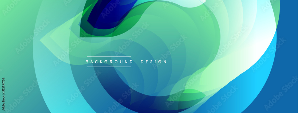 Poster Abstract fluid shapes, vibrant colors blend. Modern design, dynamic composition, smooth gradients create visual interest. Background elements suggest movement.