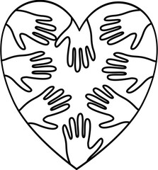 Obraz premium World Zero Discrimination Day vector in black and white Style