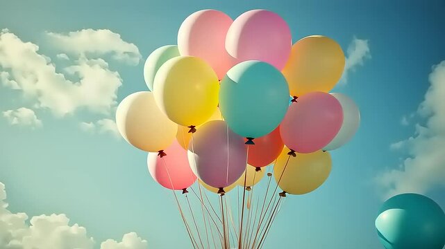 colorful balloons in the sky