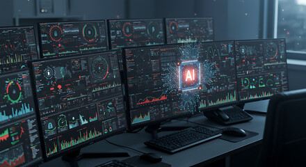 An advanced AI-based cyber defense system actively detecting and neutralizing digital intrusions in real-time