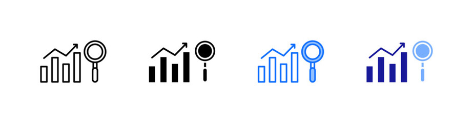 Benchmark Multiple Style Icon Set Vector 