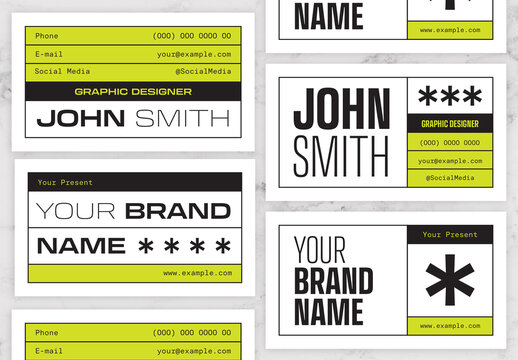 Gradient Green And Black Business Card