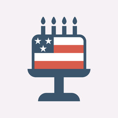 Independence Day cake icon