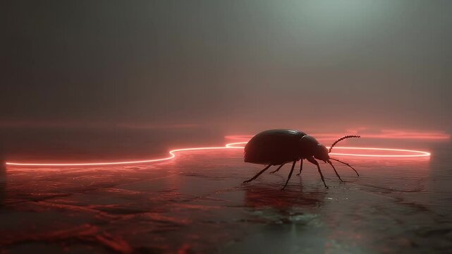 Insect neon light atmosphere