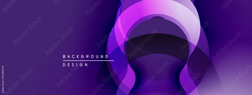 Aufkleber Abstract purple layers create dynamic visual effect. Modern design suitable for backgrounds, presentations, branding. Smooth gradients, elegant composition.