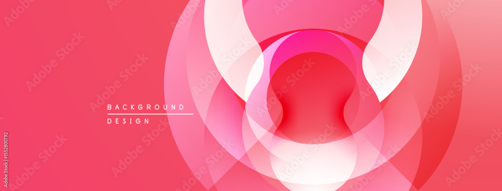Aufkleber Abstract pink design. Concentric circles create dynamic visual effect. Modern, clean aesthetic suitable for backgrounds.