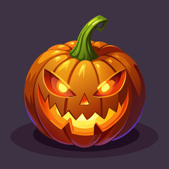 Digitally rendered pumpkin with internal light.