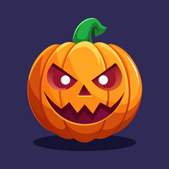 Symbol of trick-or-treat. An iconic, glowing orange pumpkin head ready for a night of Halloween fun.