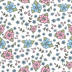 Wildflower Seamless Pattern – Hand Drawn Floral