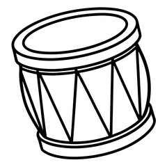 Toy Drum Outline Vector
