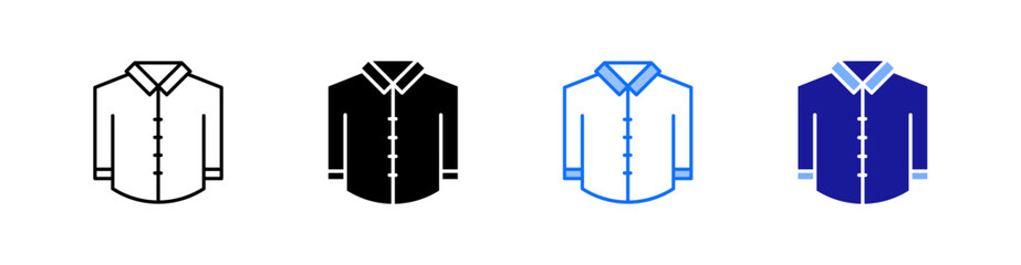 Obraz premium Shirt Multiple Style Icon Set Vector 