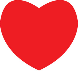 Valentine red love  heart icon. Heart shape paste on white background.
