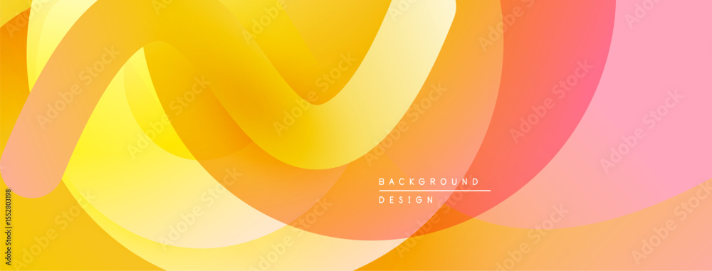 Aufkleber Abstract fluid shapes, warm colors blend. Gradient design creates dynamic visual effect. Soft curves suggest movement, energy.