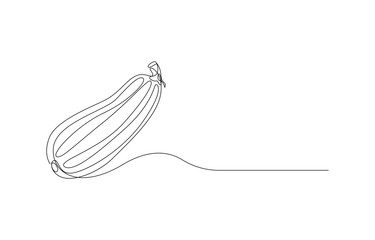 vegetables zucchini continuous line art drawing