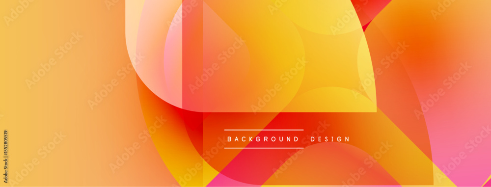 Leinwandbilder Abstract vibrant background. Overlapping shapes create warm color gradients. Modern design element for digital projects.