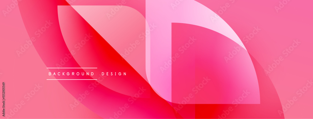 Leinwandbilder Abstract pink design. Overlapping shapes create dynamic visual effect. Modern background suitable for various projects.