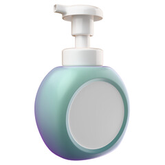 Pump hand sanitizer 3d rendering illustration icon.