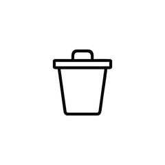 Trash Can Monoline Icon Delete Symbol