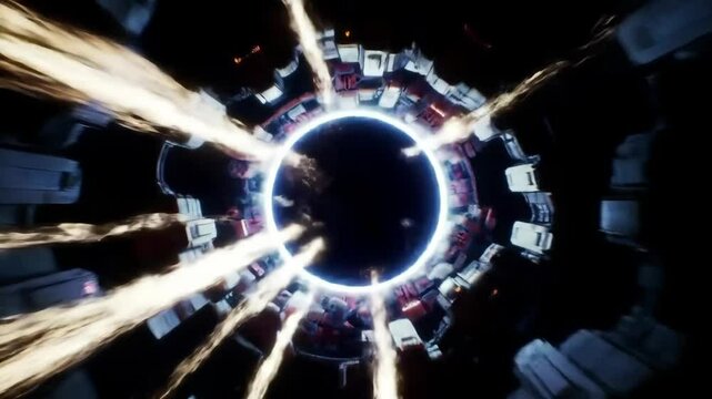 Singular mass core with oscillating antimatter field generators