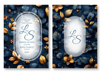 Impasto floral art wedding invitation template, business brochure template, wedding invitation template, universal background, versatile vector background, creative brochure template, invitation