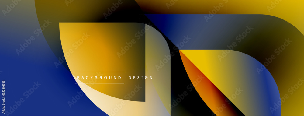 Poster abstract fluid shapes blend, creating vibrant color gradients. modern design evokes movement, energy