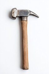 A simple and clear sentence for naming the image could be:
Rusty old hammer with nails used for carpentry and construction work