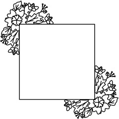 Floral Borders Frame, Decorative frames. Retro ornamental frame, vintage rectangle ornaments and ornate border. Decorative wedding frames, antique museum picture borders or deco devider. Isolated icon