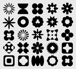 Collection of Geometric and Floral Shape Designs