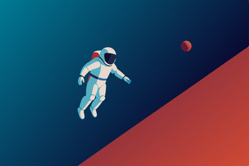 Astronaut in Space A Journey to the Red Planet