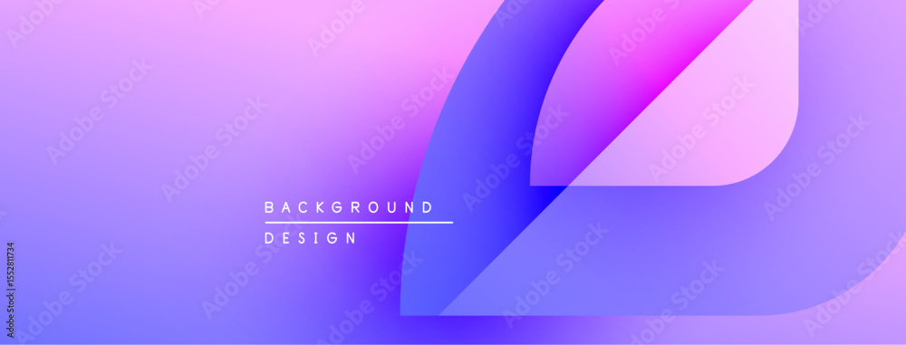 Poster Abstract gradient background. Purple, pink hues blend smoothly. Modern design elements create visual interest. Simple text overlay present.